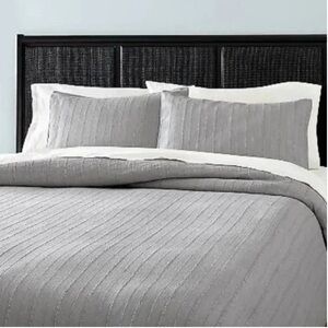 Hearth & Hand x Magnolia 3pc KING Duvet Cover Set – Gray Loop Stripe (NWT)